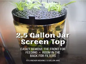 2.5 Gallon Jar Aquarium Screen Top