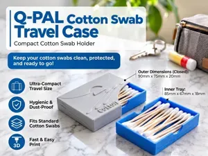 Q-Pal Cotton Swab Travel Case / Container (Q-Tip)