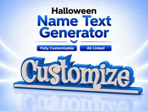 Halloween Name Text Generator Fully Customizable