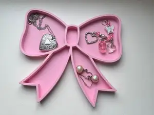 Coquette bow jewelry tray