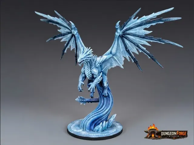 D&D miniature - Ice Dragon #3 – Frostbite Fury