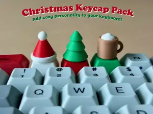 Christmas Keycap Pack | Santa Hat, Tree, Hot Cocoa