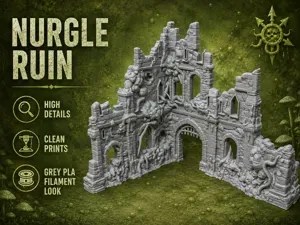 Modular Nurgle Corrupted Ruin - Tabletop Terrain