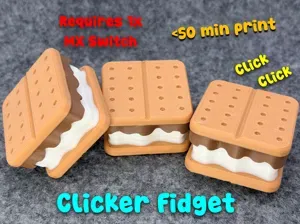 Chocolate Smores Clicker Fidget Toy (<50 mins)