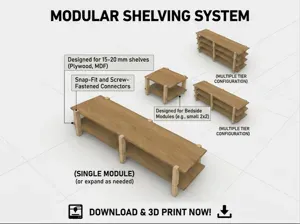 Modular Shelving System – Customizable Connectors