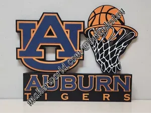 Auburn Tigers Basketball Desk or Wall Display