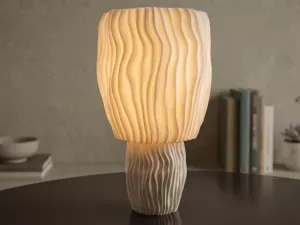 Wavy Paper Bag Bed & Table Lamp E27