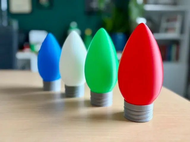 Christmas Light Bulb LED Tea Light | Ornament — Фото 2 из 11