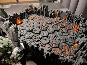 Volcanic lava cave walls
