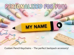 Personalized Pencil Keychain - Custom Name
