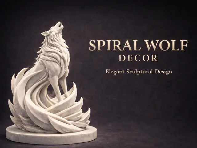 Spiral Wolf Decor – Elegant Sculptural