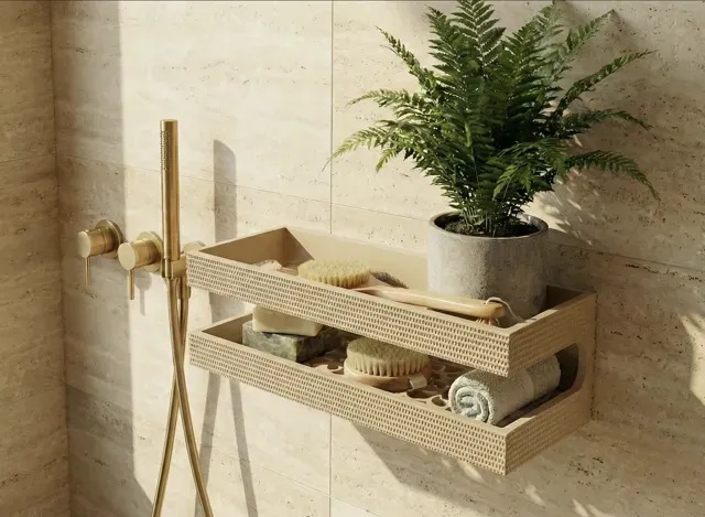 Modern Textured Tier Shower Shelf & Organizer — Фото 3 из 8