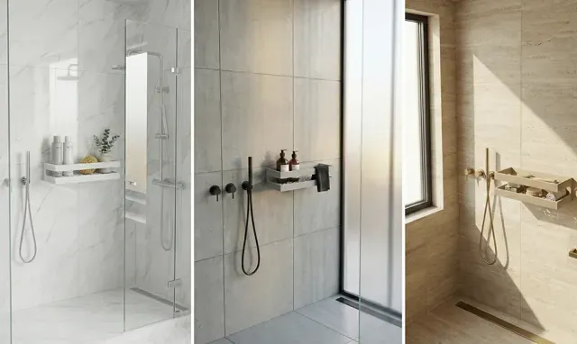 Modern Textured Tier Shower Shelf & Organizer — Фото 4 из 8