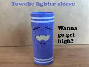 Towelie Bic lighter sleeve low profile