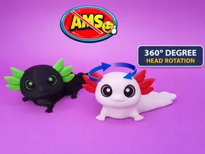 NO AMS flexi Axolotl 360 degrees head rotation