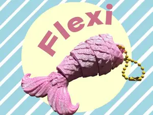 Mermaid Tail Flexi Keychain Charm