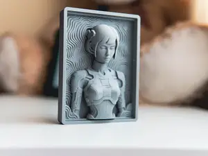 Yiri Cyber Girl - Unified Bas Relief Art
