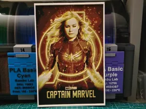 Captain Marvel Movie Poster - Hueforge Art