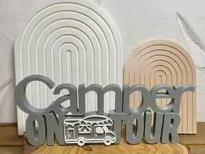 Camper on Tour Schriftzug Wohnmobil Wohnwagen Van