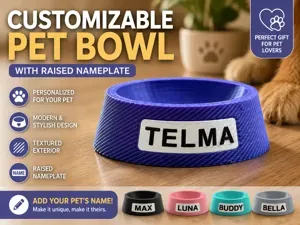 Customizable Pet Bowl Dog/Cat