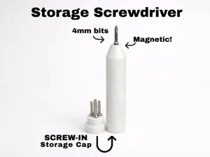 4mm Magnetic Screwdriver with Screw-in Storage Cap
