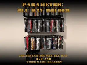 Parametric Blu-Ray and Media Holder w/ customizer