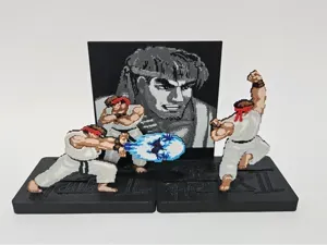 Ryu Street Fighter 2 Pixel Art Figure