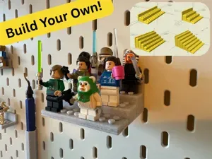 Customisable LEGOs Tiered Shelves for IKEA SKÅDIS
