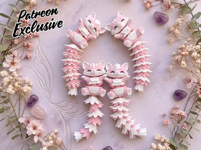 Fluffy Tail Cute Flexi Cat Toy / Keychain — Фото 2 из 8