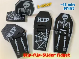 Skeleton and Coffin Slide and Flip Fidget (45 min)