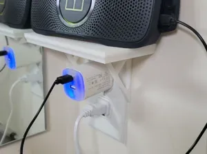 light switch and outlet built in shelf