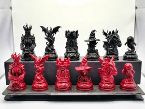 Dark Demonic Fantasy Chess Set| Gothic Horror