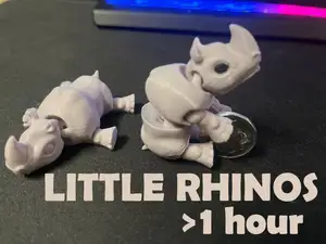 Cute Flexi (Articulated) Baby Rhino Fast Print