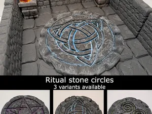 Ritual stone circle - 3 variants - DND scenery