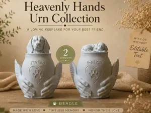 Beagle Heavenly Hands Urn Collection