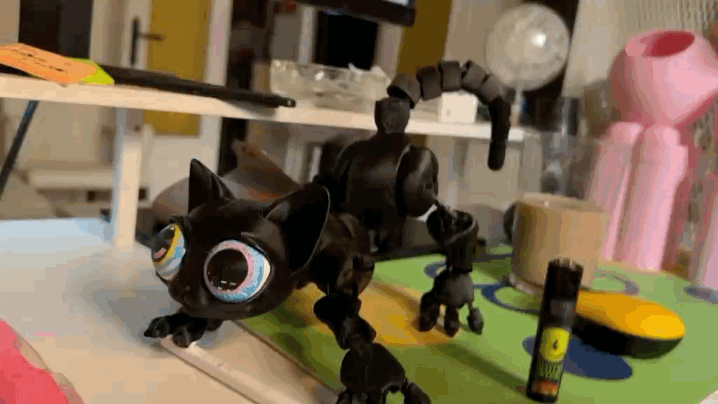 NEKO Bot – Robotic Sphynx mecha black baby Cat
