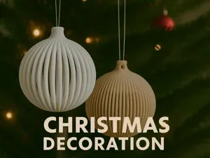 Minimal Christmas Ball Set Ornament Pack (x3)