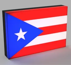 World Flags - Puerto Rico LED Lamp