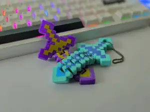 Flexi Pixel Sword Fidget Toy (& Keychain!)