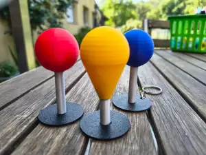 fake arcade joystick keychain