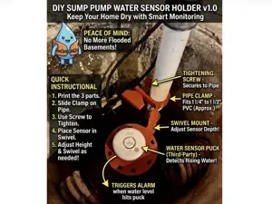 Adjustable Sump Pump Water Sensor Mount