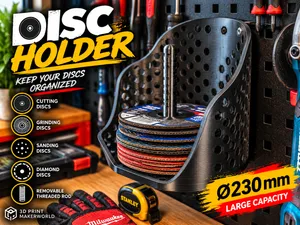 230mm Grinder Disc Holder – Wall Mounted Organizer