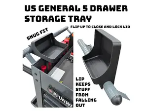 US General 5 Drawer Cart Storage Tray