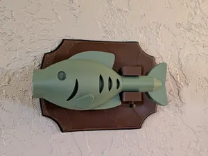 giant brick style fish "Billy Bass" wall decor