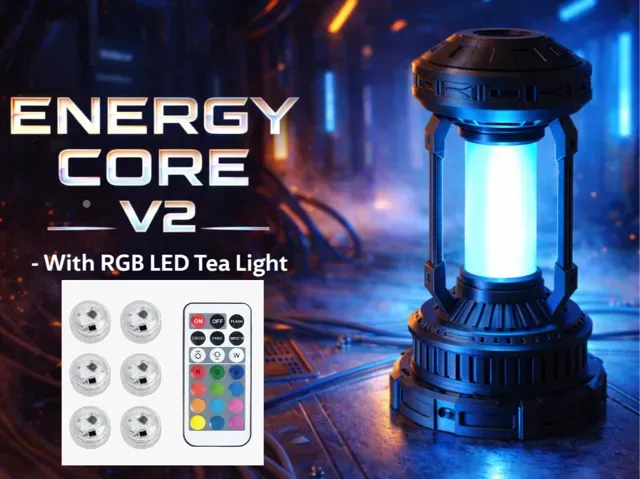 Energy Core Lamp V2 - Futuristic Sci-Fi RGB Light