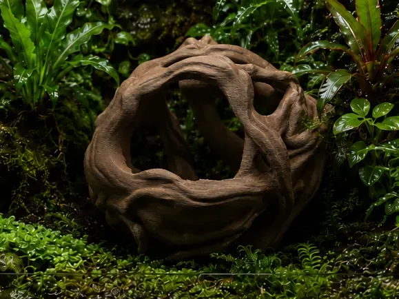 Organic Root Orb Hideout - Terrarium & Aquarium