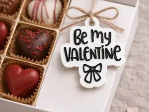 Be My Valentine – Geschenkanhänger / Deko / Tag