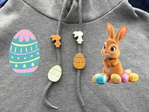 Bunny and Egg - Hoodie Drawstring Beads