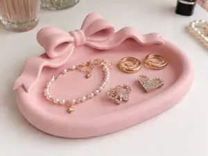 Coquette Bow Jewelry Catchall Vanity Tray Decor