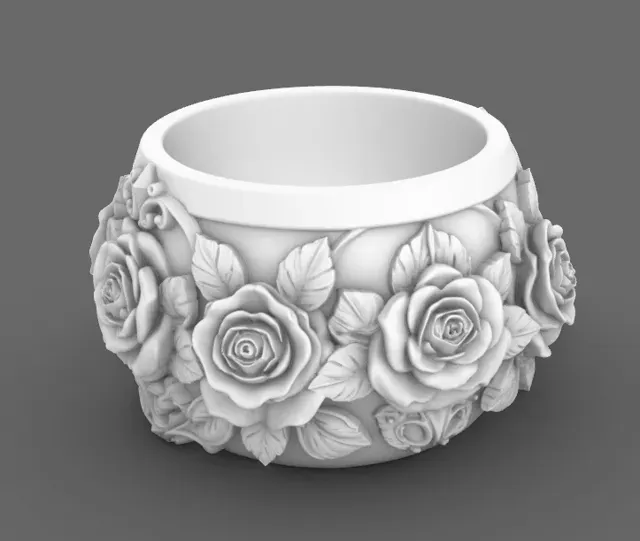 Goth Rose Succulent gothic Planter Pot — Image 5 of 7